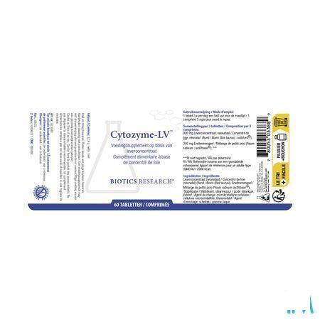 Biotics Cytozyme-Lv 60 tabletten  -  Energetica Natura