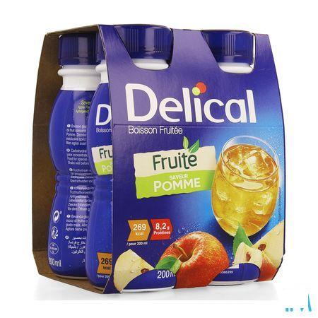 Delical Vruchtendrank Appel 4x200 ml  -  Bs Nutrition
