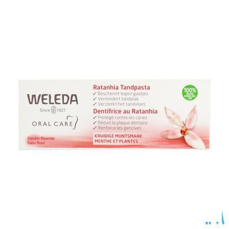 Weleda Tandpasta Ratanhia Roos 75 ml  -  Weleda