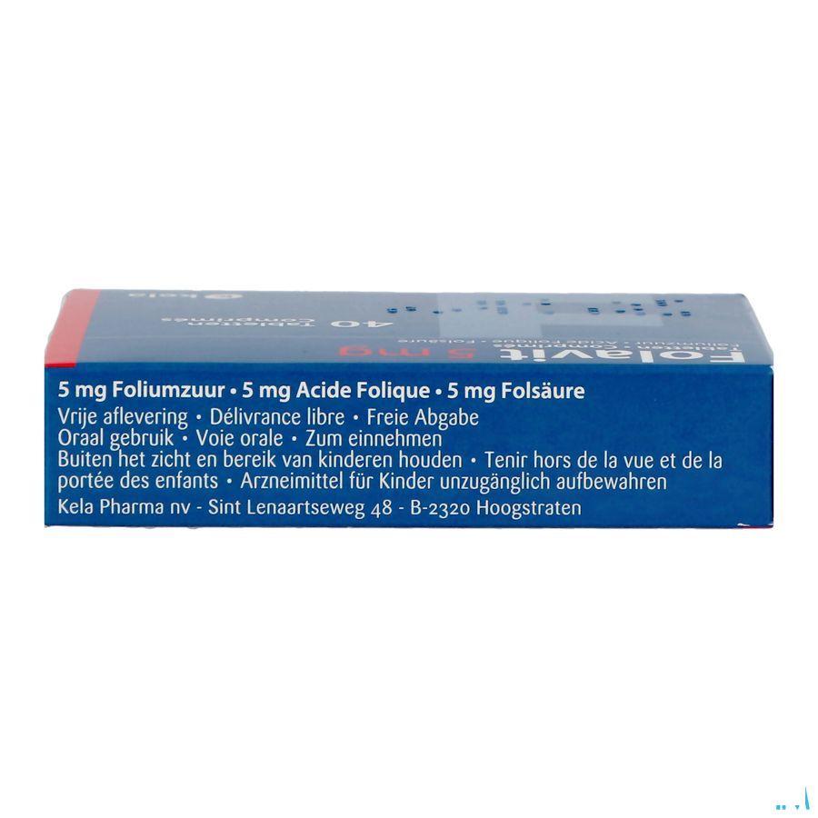 Folavit 5 mg Comp 40 X 5 mg  -  Kela Pharma