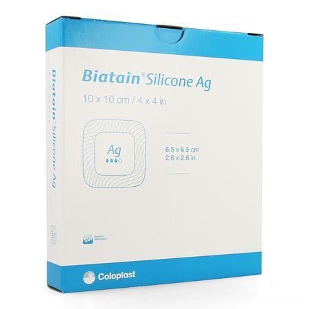 Biatain Silicone Ag 10Cmx10Cm 5 39637  -  Coloplast