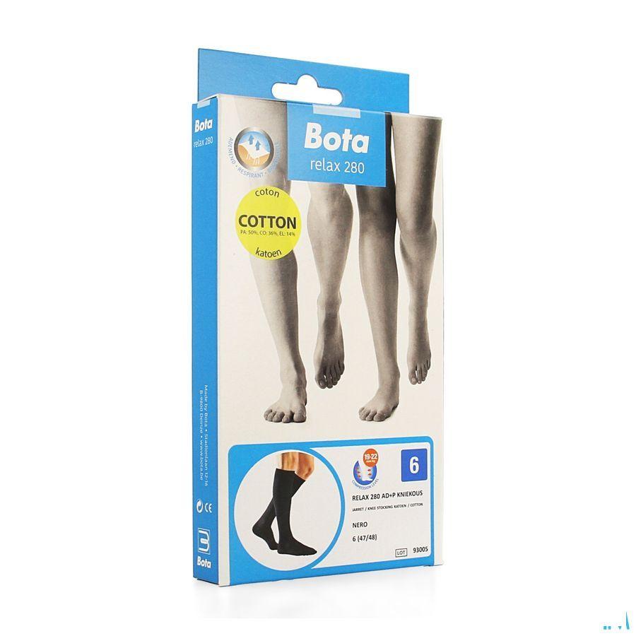 Bota Relax 280 Katoen Korte Kous Zwart N6