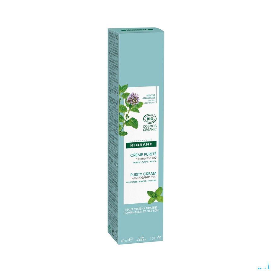 Klorane Gezicht Aquatic Munt Zuiverende Creme 40 ml