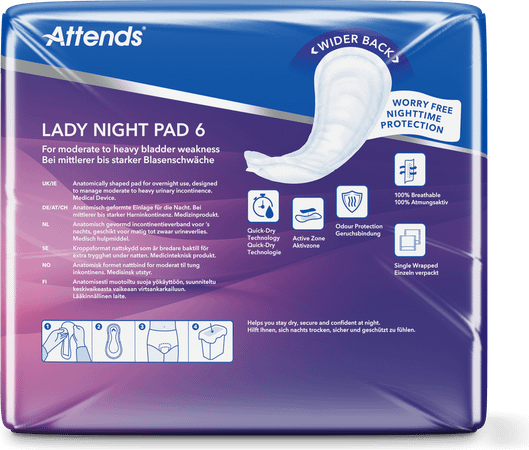 Attends Lady Night Pad 1 x 30