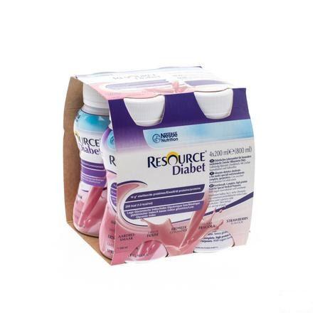 Resource Diabet Strawberry 4x200 ml 12173635  -  Nestle