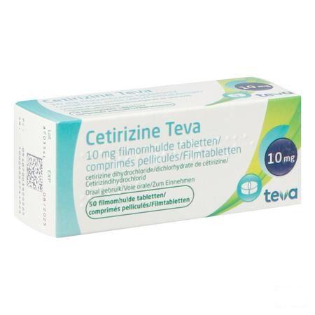 Cetirizine Teva 10 mg Filmomhulde Tabletten 50