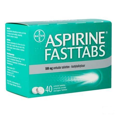 Aspirine Fasttabs 500 mg Filmomhulde Tabletten 40