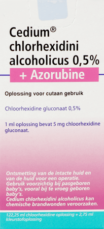Cedium Chlorhexidini Gluc Alc 0,5% 125 ml + azorubine