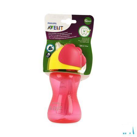Philips Avent Drinkbeker Rietje Girl Roze 300 ml Scf798/02  -  Bomedys
