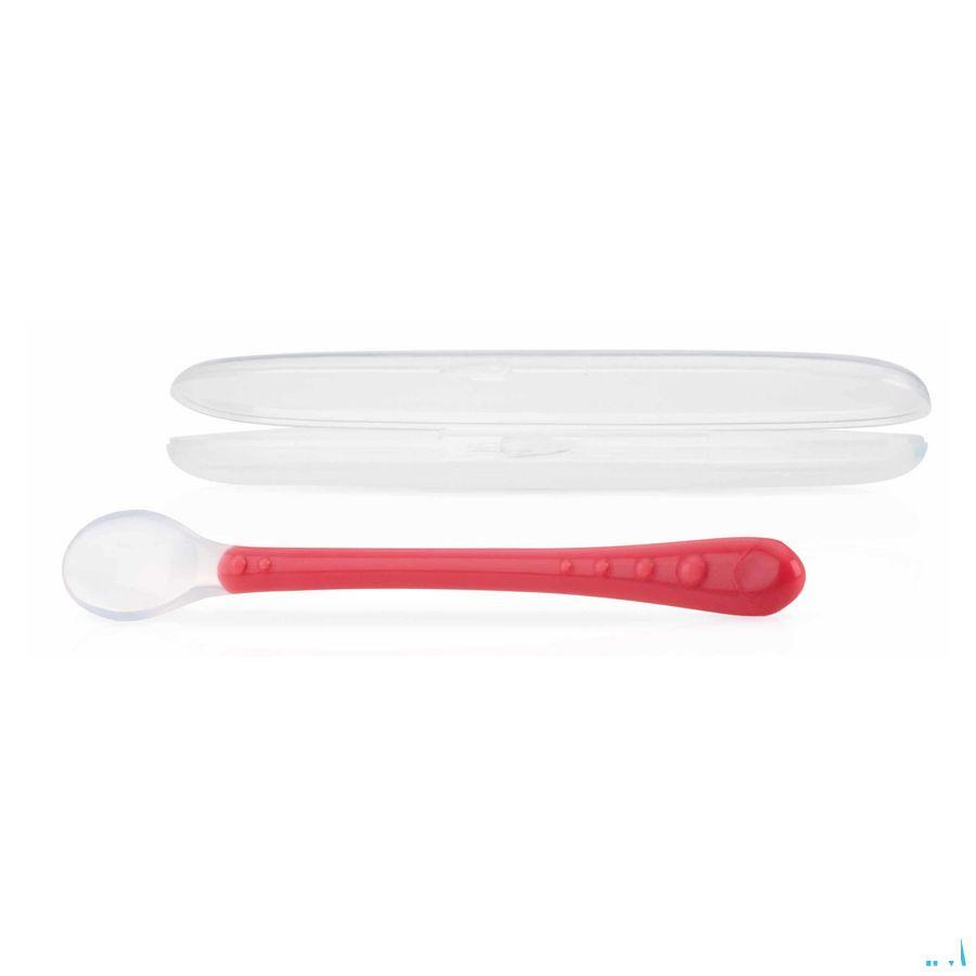 Nuby Zachte Voedingslepel Silicone Roze 6m +   -  New Valmar