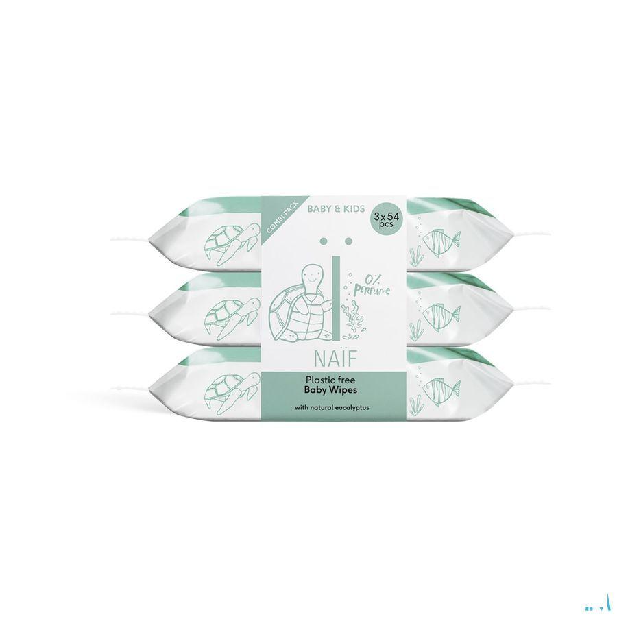 Naif Baby&Kids Plastic Free Wipes 3X54  -  Ceres Pharma