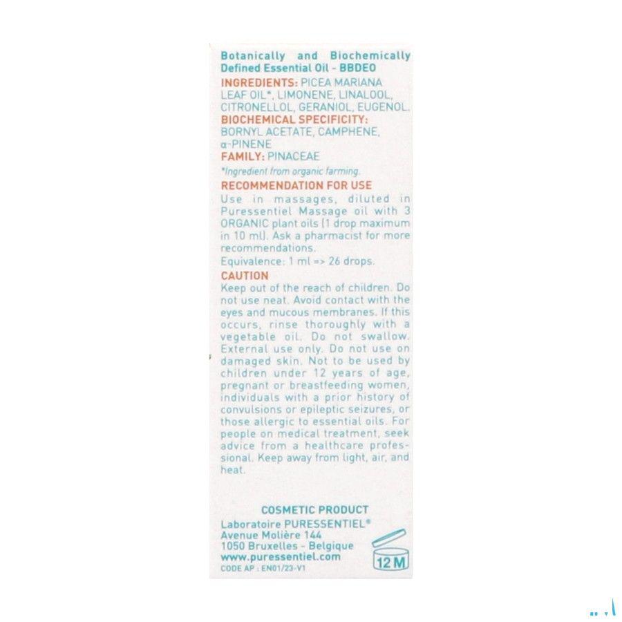 Puressentiel Eo Zwarte Spar Bio Essentiele Olie 5 ml  -  Puressentiel