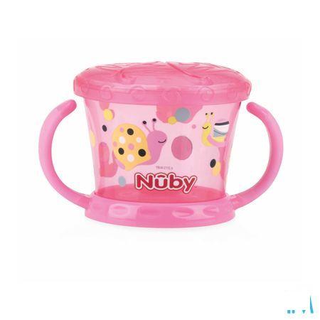 Nuby Designer Series Snackhouder Roze 12m +   -  New Valmar