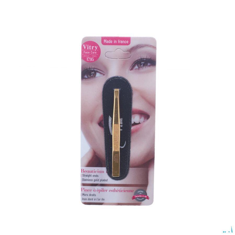 Vitry Prestige Pince Epiler Droit Inox 4012  -  Vitry