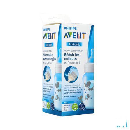 Philips Avent Anti colic Zuigfles 260 ml Blauw Scf821/15  -  Bomedys