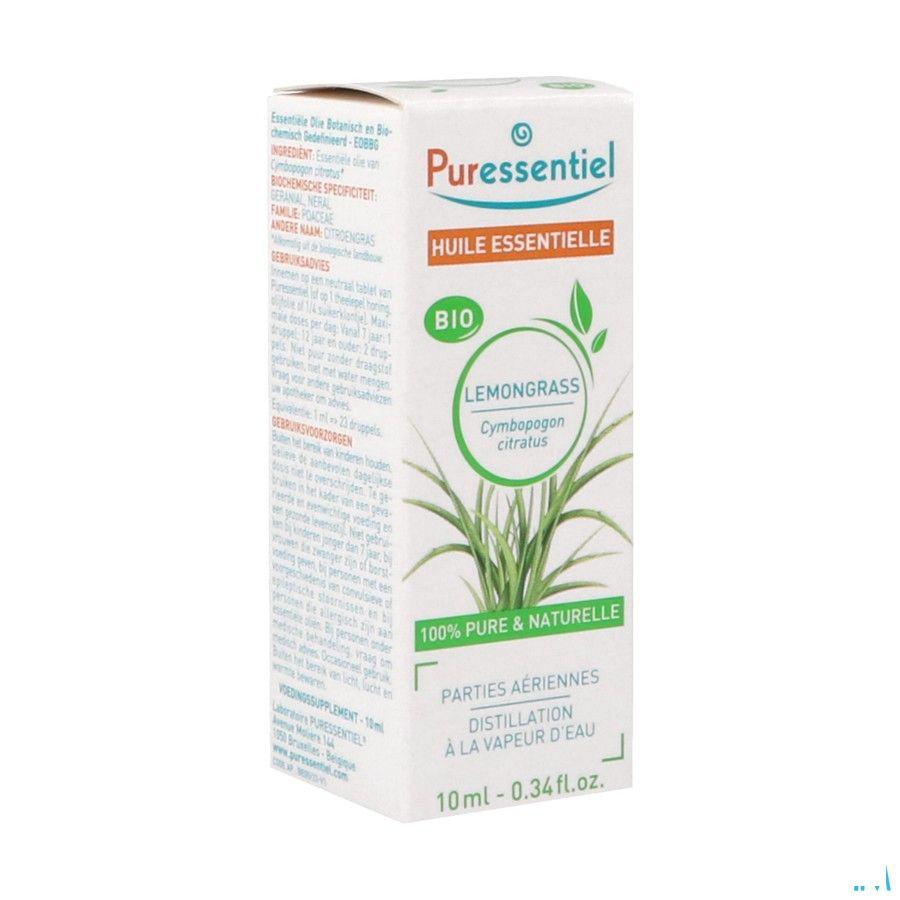 Puressentiel Eo Lemongrass Bio Essentiele Olie 10 ml  -  Puressentiel