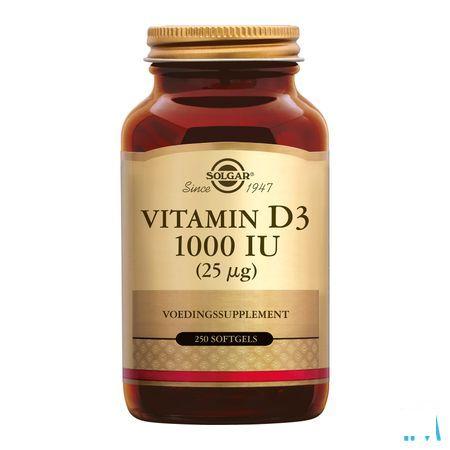 Solgar Vitamin D-3 25mcg/1000IESoftgel 250  -  Solgar Vitamins