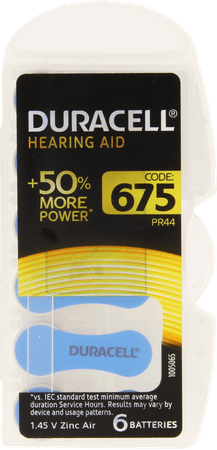 Duracell Easytab Pile Auditive Da675 6 Bleu