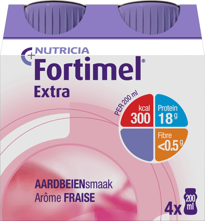 Fortimel Extra Aardbei 4x200 ml 2401487  -  Nutricia