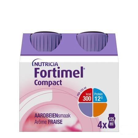 Fortimel Compact Aardbei 4x125 ml  -  Nutricia