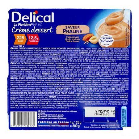 Delical Creme Dessert La Floridine Praline 4X125 g  -  Bs Nutrition