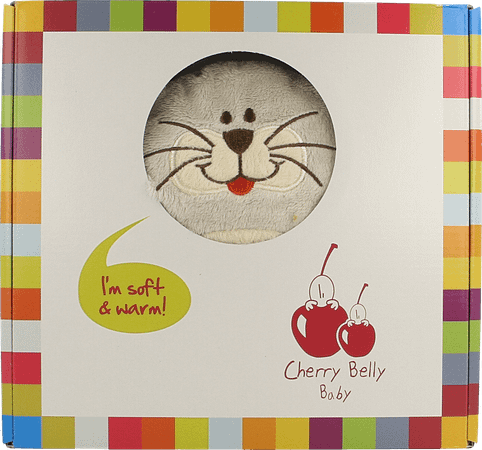 Coussin Chauff. Lin Graine Cherry Belly Baby Lapin