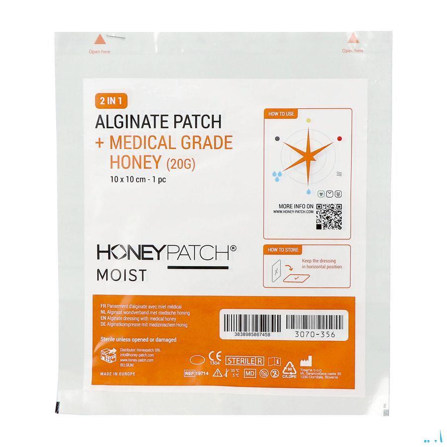 Honeypatch Moist Verband Alg. Ster 10x10cm 1 1058921  -  Honey Patch