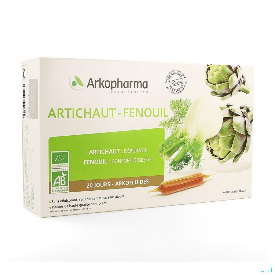 Arkofluide Artichaut Ampoule 20x15 ml  -  Arkopharma