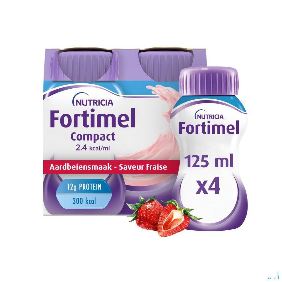 Fortimel Compact 2.4Kcal Aardbei 4X125 ml  -  Nutricia