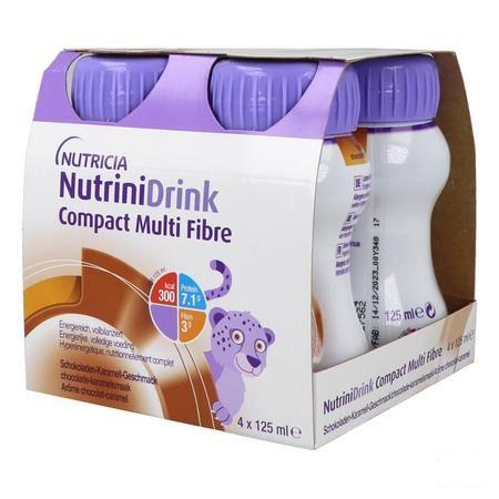 Nutrinidrink Compact Mult Fibre Chocosmaak 4X125 ml  -  Nutricia