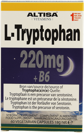 Altisa L-tryptofaan 220 mg + B6 V-Capsule 60  -  Dieximport