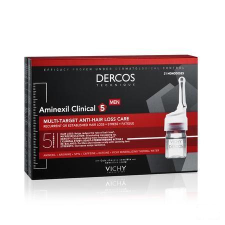 Vichy Dercos Aminexil Clinical 5 Men Ampullen 21x6 ml  -  Vichy