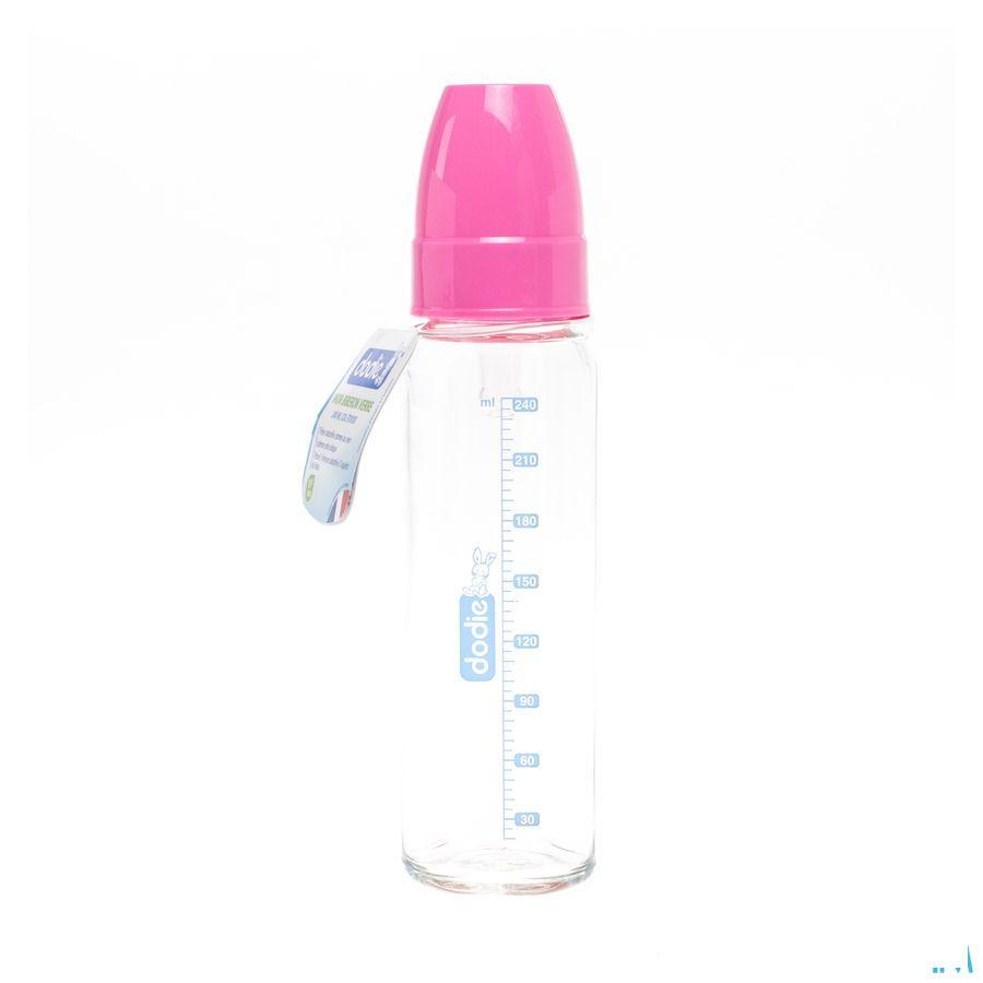 Dodie Biberon Verre Rose 1er Age 240 ml