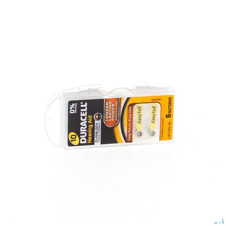Duracell Easytab Hoorbatterij Da10 6 Geel