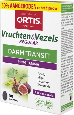 Ortis Vruchten & Vezels Regular Tabletten 2x30  -  Ortis