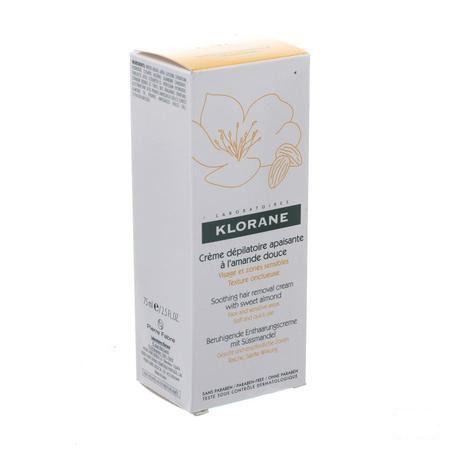 Klorane Ontharingscreme Gelaat-gev Zones Tube 75 ml