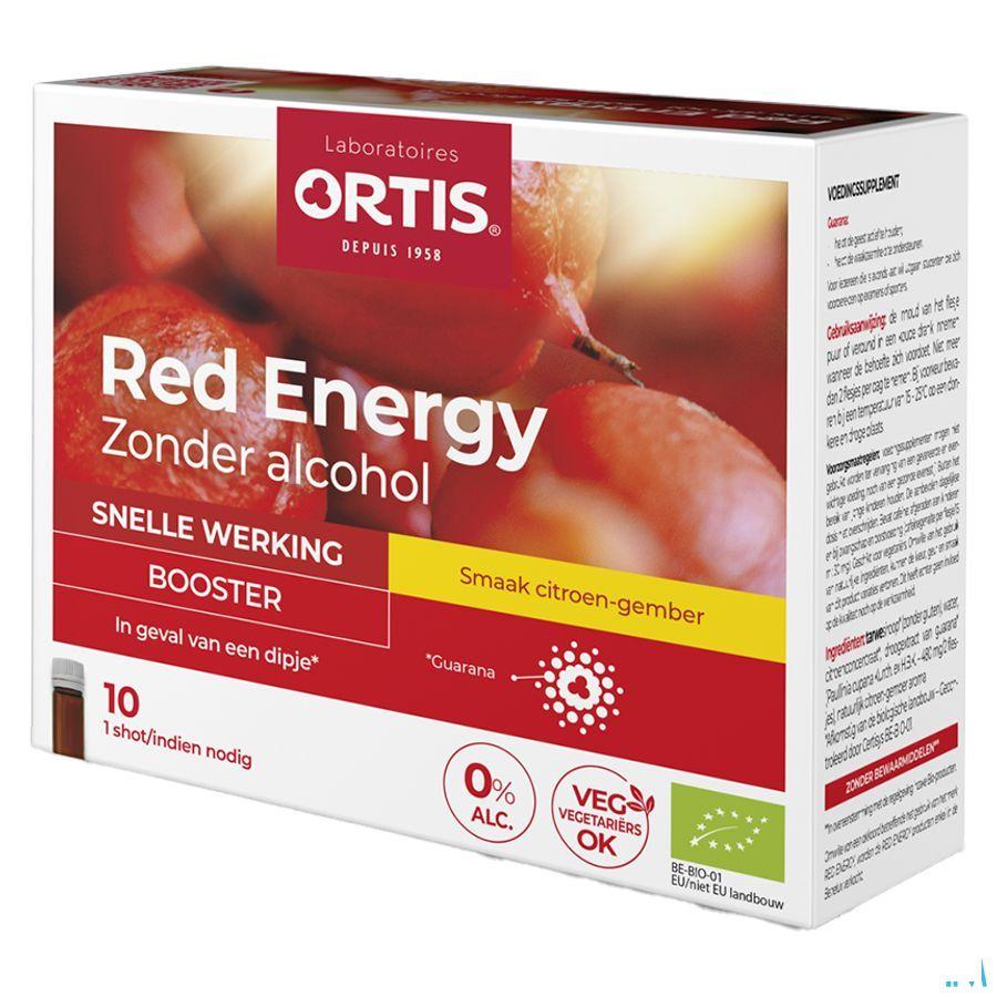 Ortis Red Energy Citroen Gember Bio zonder alc 10x15 ml  -  Ortis