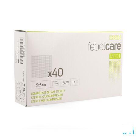 Febelcare Gaaskompres Steriel 5,0x 5,0cm 40x1
