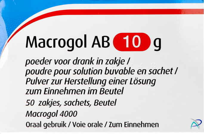 Macrogol Ab 10g Pdr Voor Drank Zakje 50