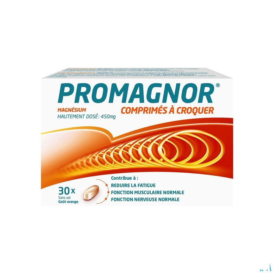 Promagnor Citroen zonder suiker kauwtabletten 30x450 mg