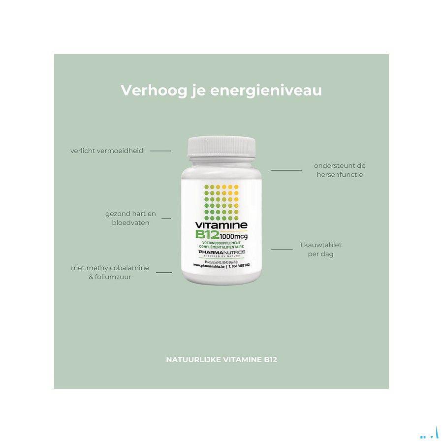 Vitamine B12 Pot Tabletten 60 Pharmanutrics  -  Pharmanutrics