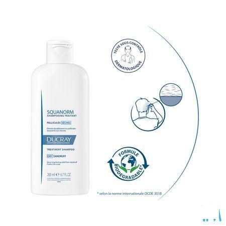 Ducray Squanorm Shampoo Droge Schilfers 200  ml Nf