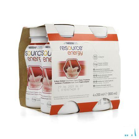 Resource Energy Drink Aardbei-framboos 4x200 ml  -  Nestle
