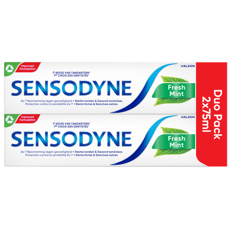Sensodyne Fresh Mint Tandpasta Tube 2 x 75 ml