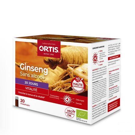 Ortis Ginseng Bio S/Alcool 20X15 ml  -  Ortis