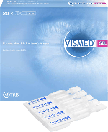 Vismed Gel Bevochtigen Ogen 0,3% Flacon 20 X 0,45 ml