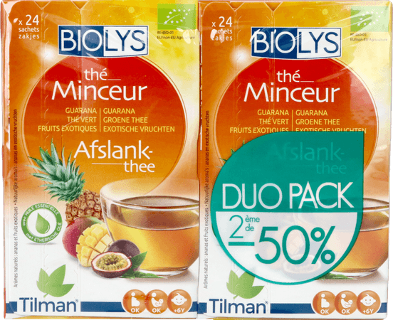 Biolys Guarana Groene Thee Exot.Vrucht.Duopack2X24  -  Tilman