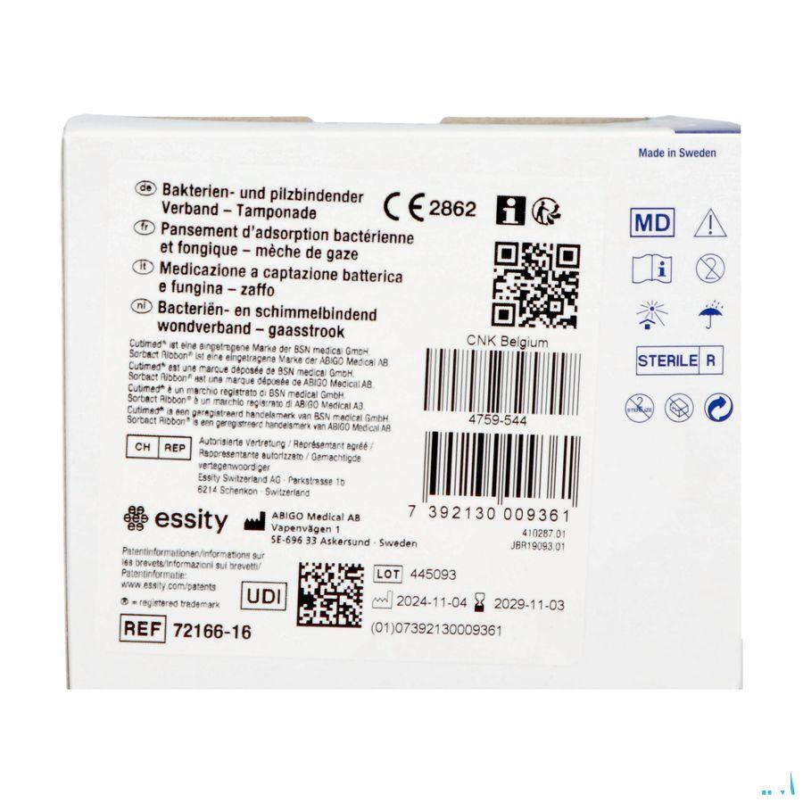 Cutimed Sorbact Ribbon Gaasstrook 2cm x 50cm 20