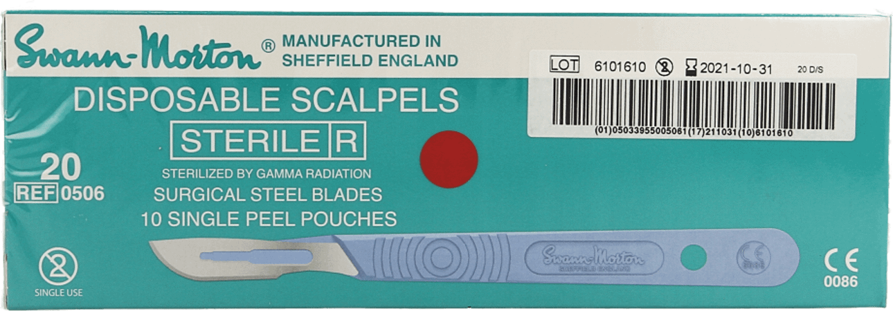 Scalpel S.m Disposable Steriel Nr20 10  -  Wm Supplies