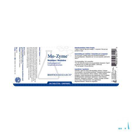 Biotics Mo-Zyme 100 comprimés  -  Energetica Natura